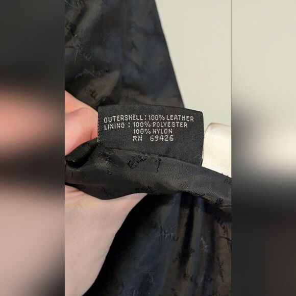 Maxima Wilsons Leather Vintage Womens Jacket Large Black Lined Coat Moto Grunge - Picture 10 of 10